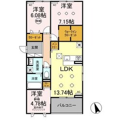 フォートレス福島町の物件間取画像